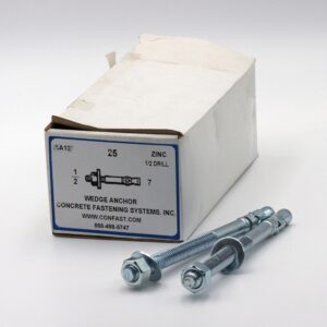 WA127 ZINC 1/2 DRILL Wedge Anchor 1/2 x 7  25/box
